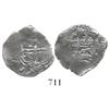 Image 1 : Potosi, Bolivia, cob 1 real, 1655E, H (alone) at top.