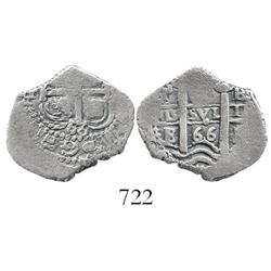 Potosi, Bolivia, cob 1 real, 1666E.