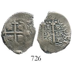 Potosi, Bolivia, cob 1 real, 1668E.