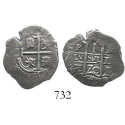 Potosi, Bolivia, cob 1 real, 1670E.