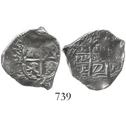 Potosi, Bolivia, cob 1 real, 1672E.