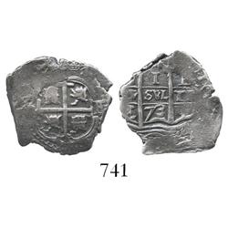 Potosi, Bolivia, cob 1 real, 1673E.