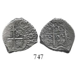 Potosi, Bolivia, cob 1 real, 1677E.
