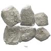 Image 1 : Lot of 3 Mexico City, Mexico silver cobs of Philip IV (two 8R and one 4R), assayer not visible.