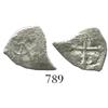 Image 1 : Mexico City, Mexico, cob 1/2 real, Charles II, assayer not visible, rare denomination as from this w