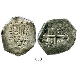 Mexico City, Mexico, cob 8 reales, Philip V, assayer not visible.