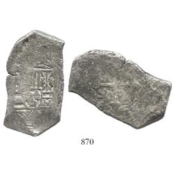 Mexico City, Mexico, cob 8 reales, Philip V, assayer not visible.