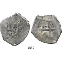 Mexico City, Mexico, cob 4 reales, Philip V, assayer not visible, error with denomination as "8".