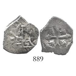 Mexico City, Mexico, cob 1 real, 1714J, rare.