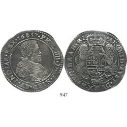 Brabant, Spanish Netherlands (Antwerp mint), portrait ducatoon, Philip IV, 1657, exceptional specime