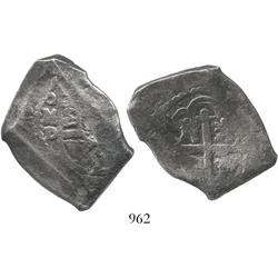 Mexico City, Mexico, cob 8 reales, assayer D (1724-8).