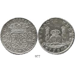 Mexico City, Mexico, pillar 8 reales, Philip V, 1734MF.