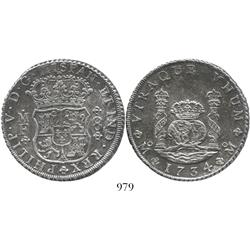 Mexico City, Mexico, pillar 8 reales, Philip V, 1734MF.