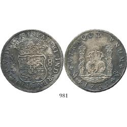 Mexico City, Mexico, pillar 8 reales, Philip V, 1735MF.