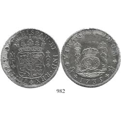 Mexico City, Mexico, pillar 8 reales, Philip V, 1735MF.