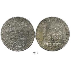 Mexico City, Mexico, pillar 8 reales, Philip V, 1736MF.