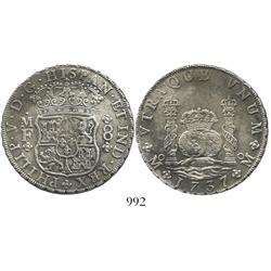 Mexico City, Mexico, pillar 8 reales, Philip V, 1737MF.