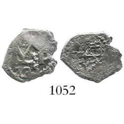 Potosi, Bolivia, cob 1/2 real, 1725, Louis I (clear monogram), rare.
