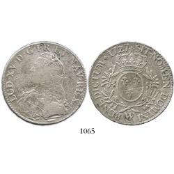 France (Lille mint), ecu, Louis XV, 1727-W.
