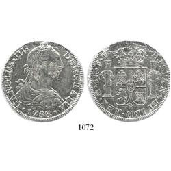 Mexico City, Mexico, bust 8 reales, Charles III, 1783FF.