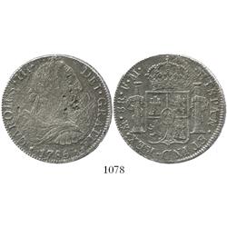 Mexico City, Mexico, bust 8 reales, Charles III, 1785FM.
