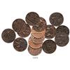 Image 1 : Lot of 15 English East India Co. copper XX cash, 1808.