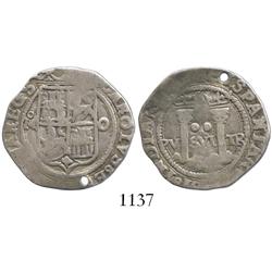 Mexico City, Mexico, 2 reales, Charles-Joanna, "Late Series," oM to left, O to right.