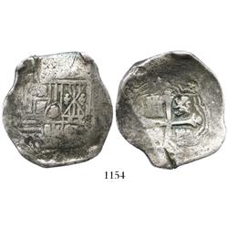 Mexico City, Mexico, cob 8 reales, Philip IV, assayer not visible.