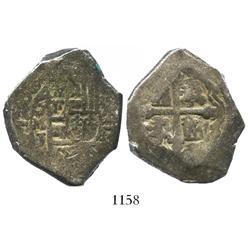 Mexico City, Mexico, cob 8 reales, 1706(?)J, rare, from a North African hoard ("Barbary pirates").