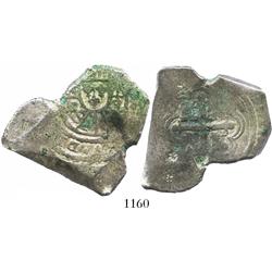 Mexico City, Mexico, cob 8 reales, Philip V, assayer not visible, interesting shape, from a North Af