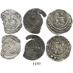 Lot of 3 Lima, Peru, 1R, Philip II, assayer Rincon.