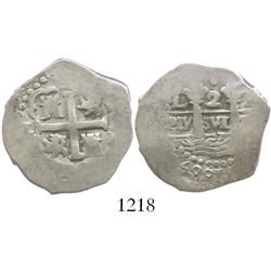 Lima, Peru, cob 2 reales, 1685R.