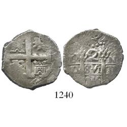 Lima, Peru, cob 2 reales, 1736N.
