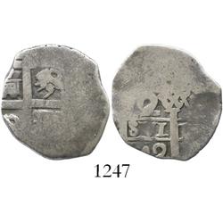 Lima, Peru, cob 2 reales, 1742V.