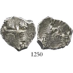Lima, Peru, cob 2 reales, 1747V.