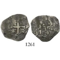 Lima, Peru, cob 1 real, 1687R.