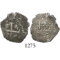 Lima, Peru, cob 1 real, 1697H.