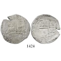 Potosi, Bolivia, cob 2 reales, Philip II, assayer A.