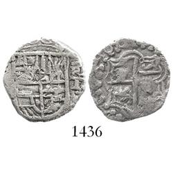 Potosi, Bolivia, cob 1 real, 1618T, with P-T to right, rare.