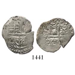 Potosi, Bolivia, cob 1 real, 1646, assayer not visible, very rare.