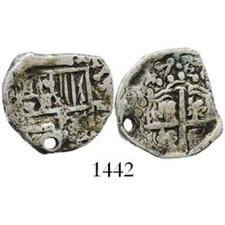 Potosi, Bolivia, cob 1 real, (16)47, assayer not visible, very rare.