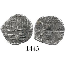 Potosi, Bolivia, cob 1 real, (1)647, assayer not visible, very rare.