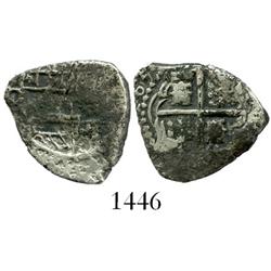 Potosi, Bolivia, cob 1 real, 165(1)O, rare.