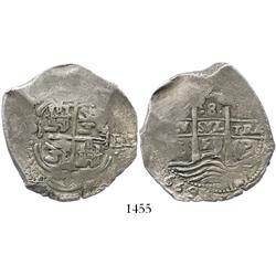 Potosi, Bolivia, cob 8 reales, 1659E.