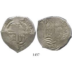 Potosi, Bolivia, cob 8 reales, 1661E.