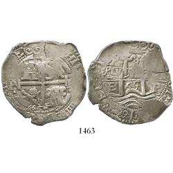 Potosi, Bolivia, cob 8 reales, 1665E.