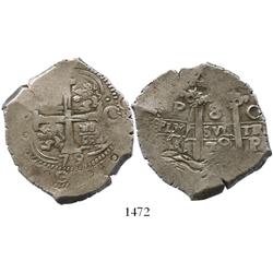 Potosi, Bolivia, cob 8 reales, 1679C.