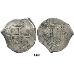 Potosi, Bolivia, cob 8 reales, 1689VR.