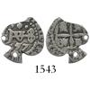 Image 1 : Potosi, Bolivia, cob 1/2 real, 1657, cut down to heart shape.