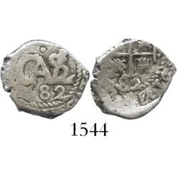 Potosi, Bolivia, cob 1/2 real, 1682.